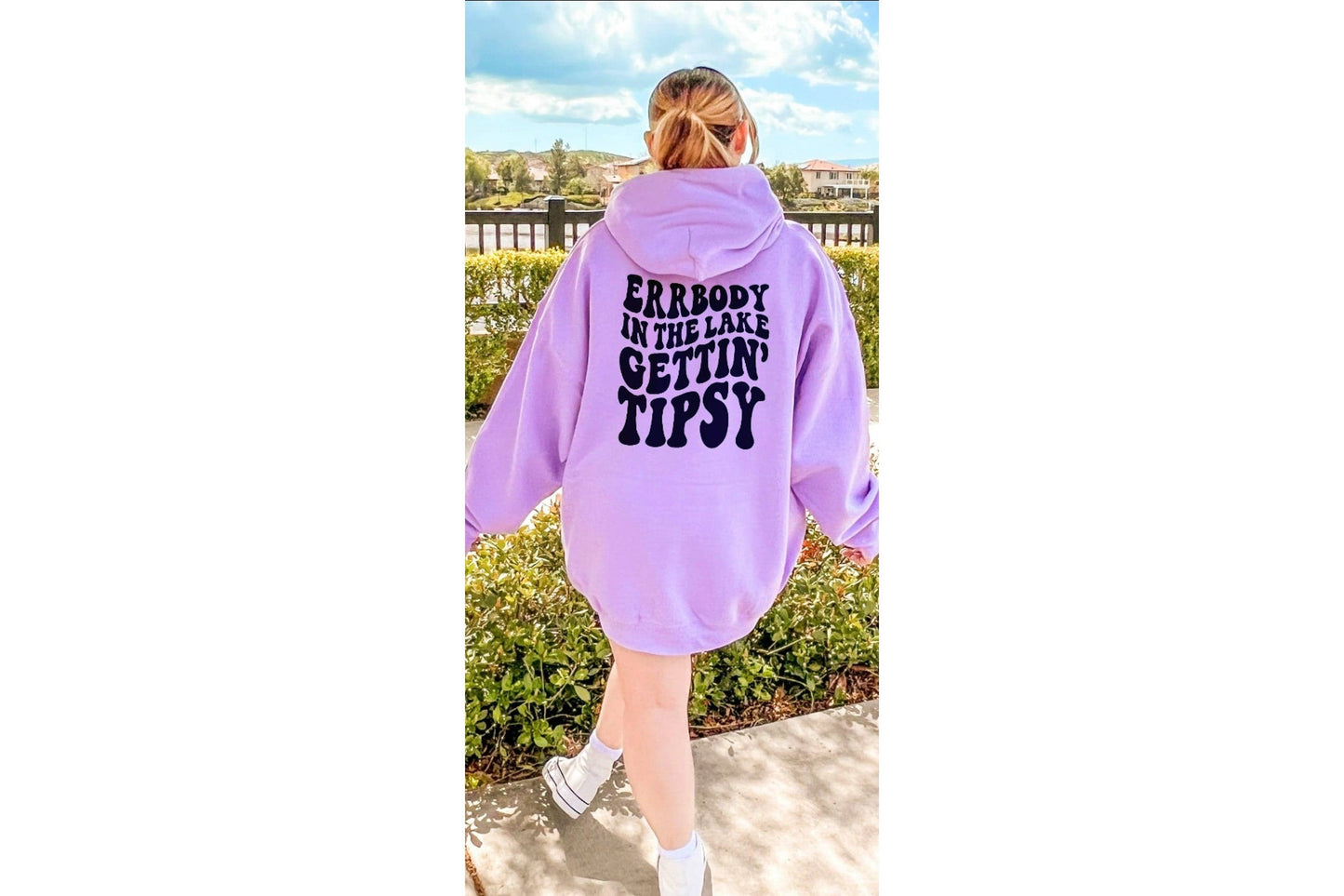 Errbody In The Lake Gettin' Tipsy Sweatshirt in Lilac Alley & Rae Sweatshirt