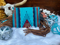 Thumbnail for American Darling Western Saddle Blanket Bag ~ Multi Blue American Darling Bag Multi Blue