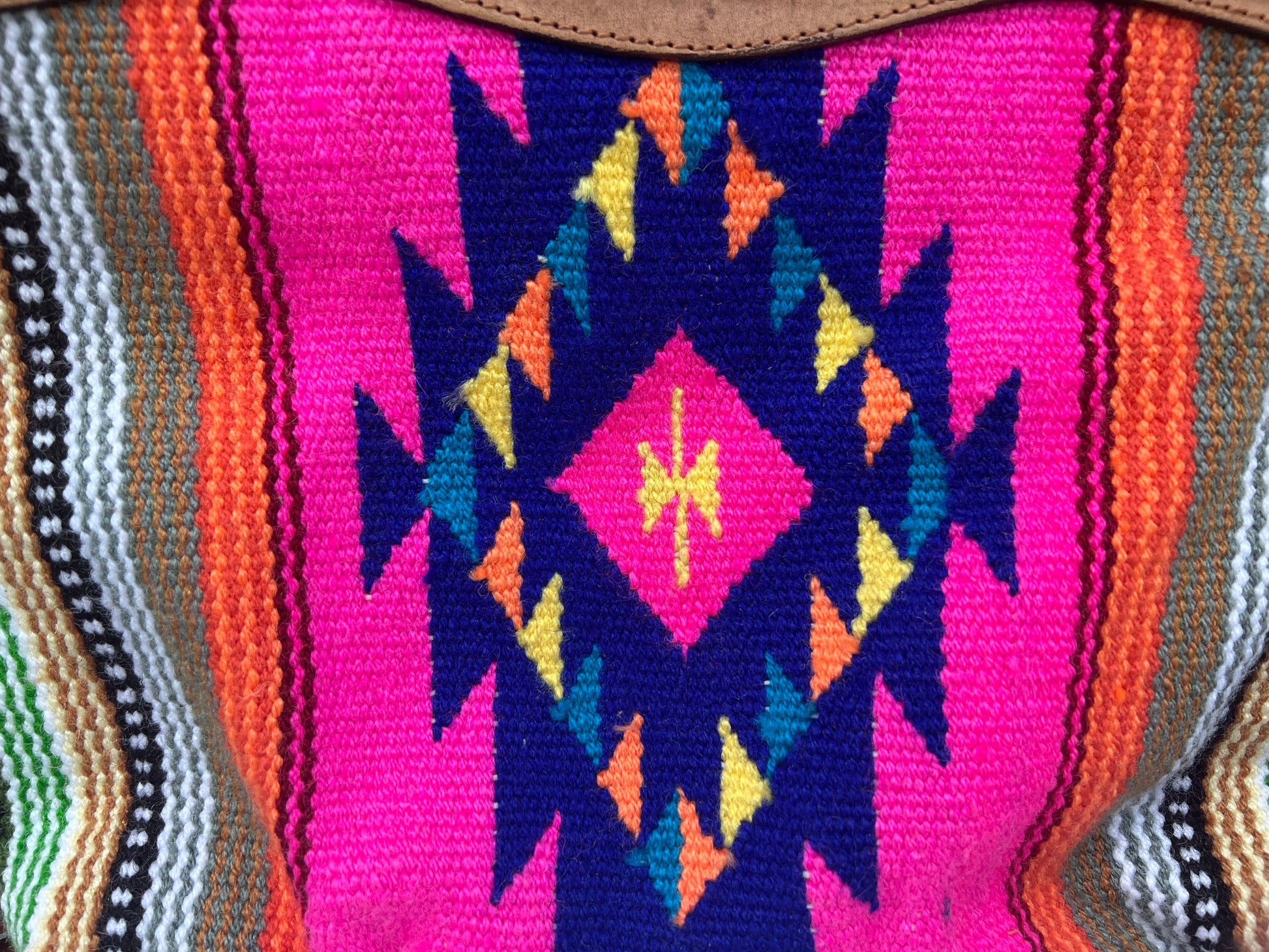 American Darling Western Large Pink Multi Saddle Blanket Bag American Darling Bag Pink Multi