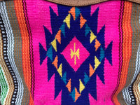 Thumbnail for American Darling Western Large Pink Multi Saddle Blanket Bag American Darling Bag Pink Multi