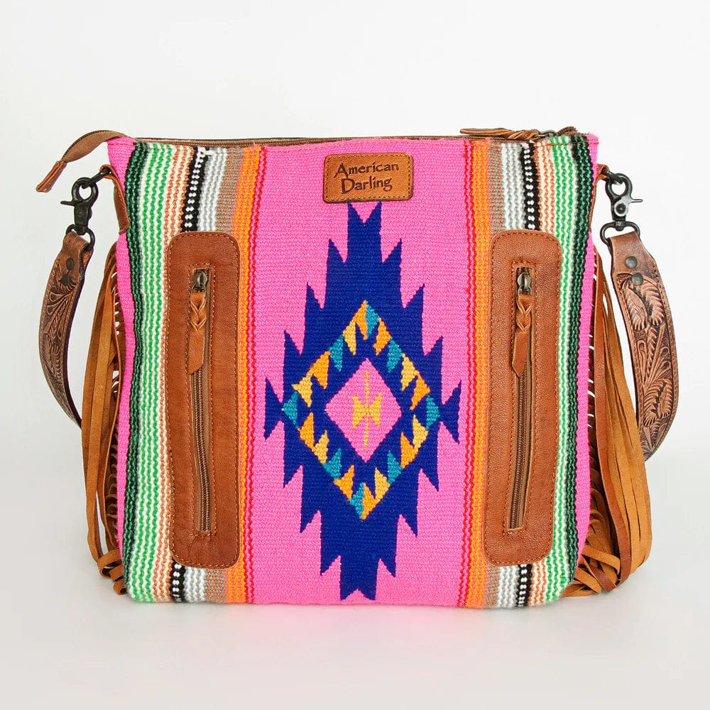 American Darling Western Large Pink Multi Saddle Blanket Bag – The