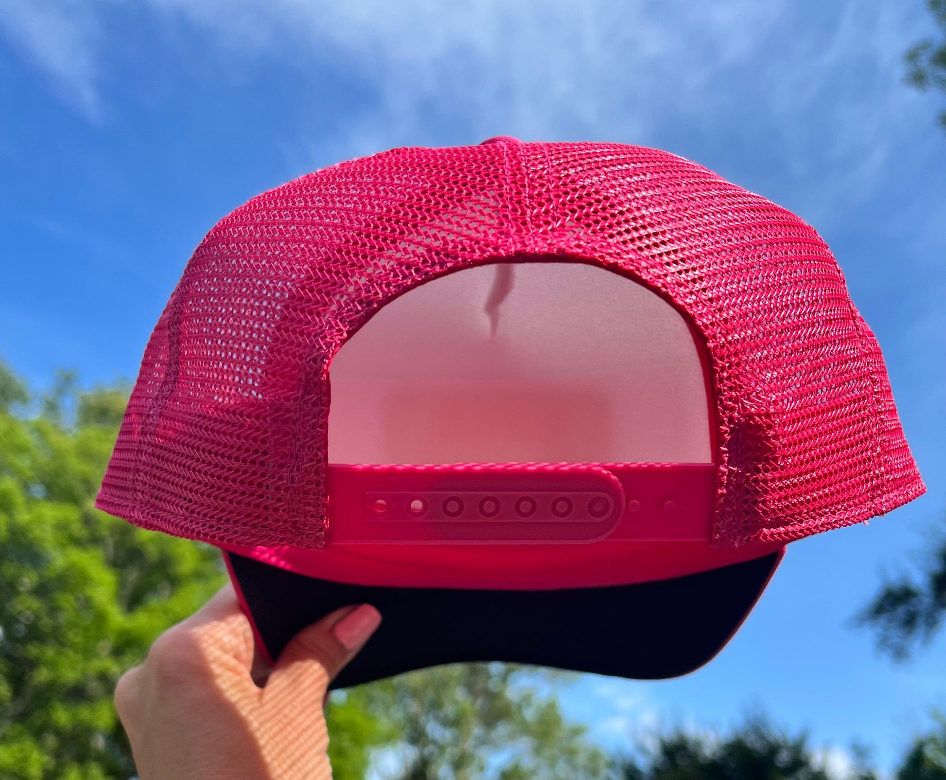 Hot Pink Trucker Hat ~ Top Shelf Trophy Girlfriend Crooked Halo Hat Hot Pink