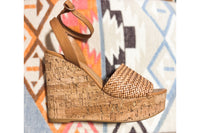 Thumbnail for Pop That Cork Tennessee Tan Strappy Wedge Mars Sky Shoes Wholesale Wedge