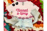 Thumbnail for Tanned and Tipsy Pink T-Shirt Type A Tees Tee